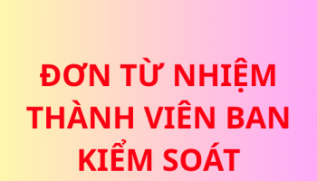 Đơn từ nhiệm thành viên ban kiểm soát
