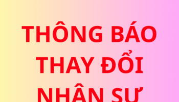 Thông báo thay đổi nhân sự 