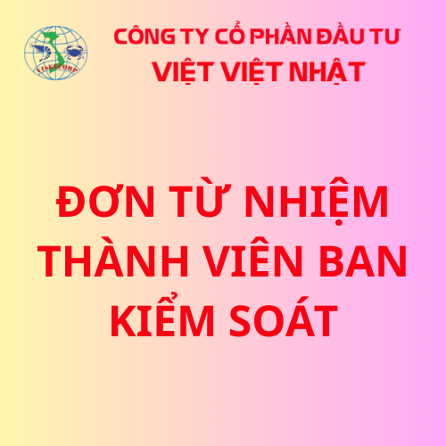 Đơn từ nhiệm thành viên ban kiểm soát